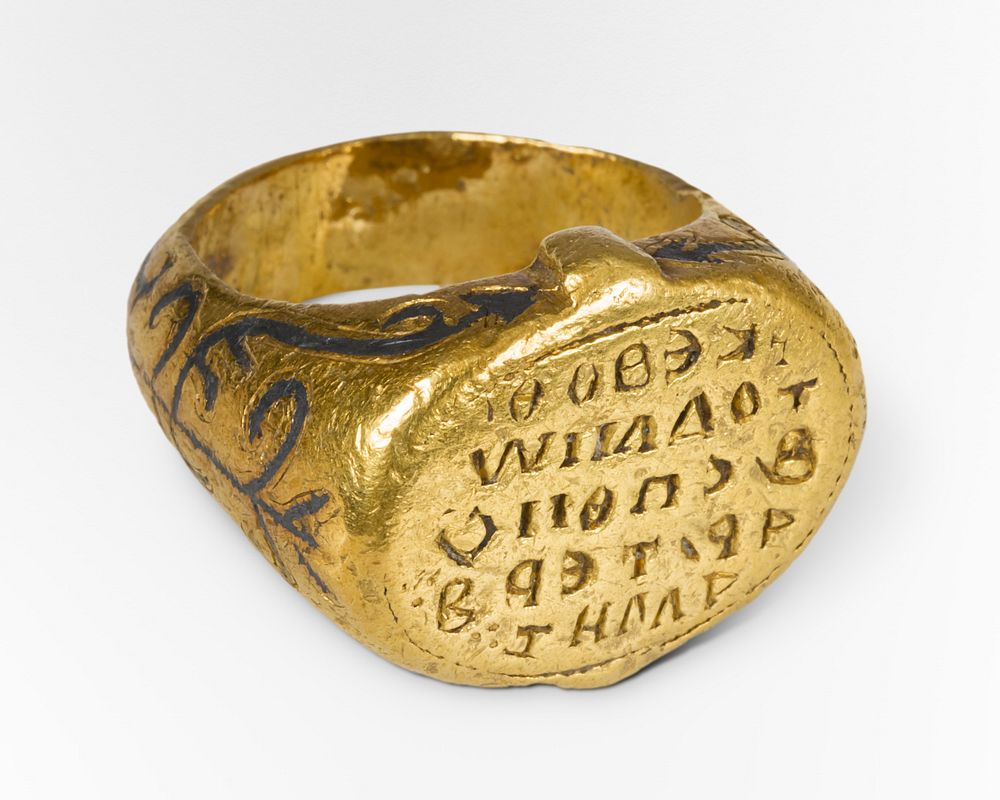 Signet Ring of John, Imperial Spatharios. Original public domain image from The Metropolitan Museum of Art. Digitally…
