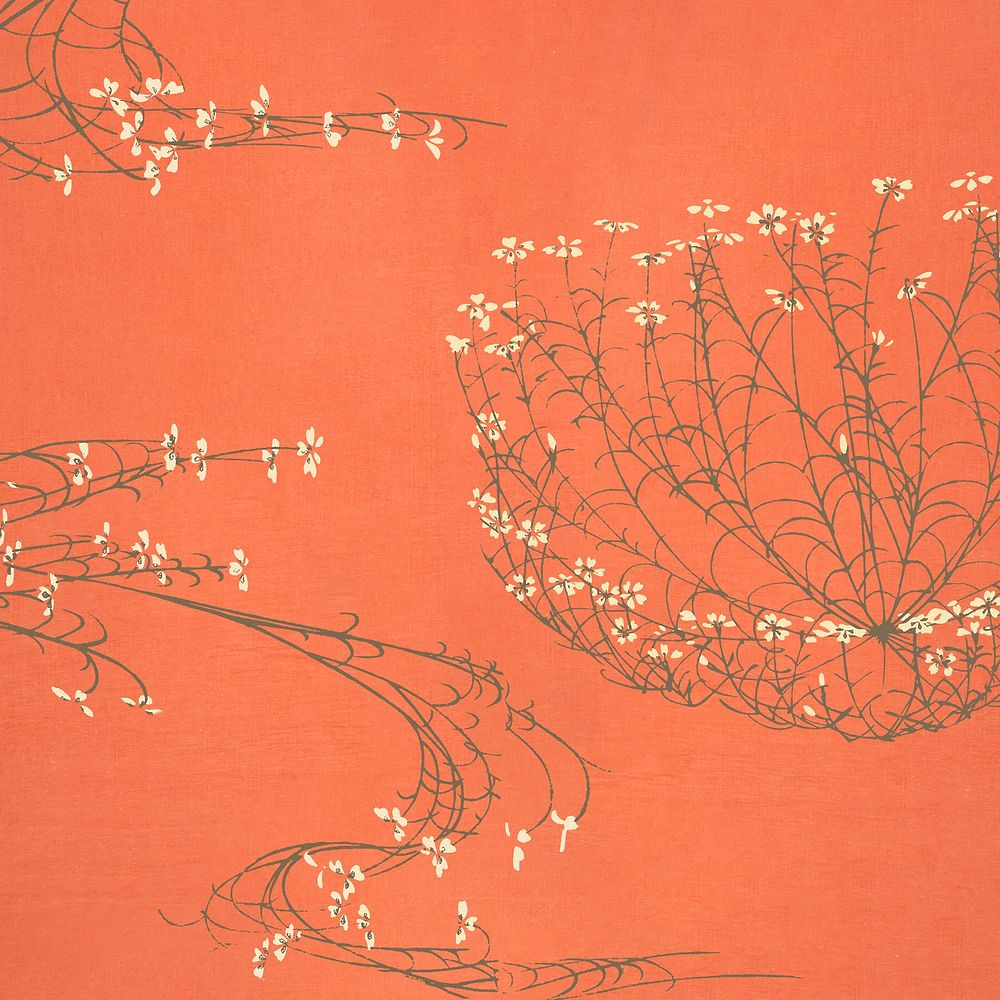 Vintage Japanese flower illustration. Remixed by rawpixel.