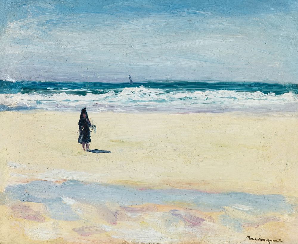 Young Girl on the Beach. Original public domain image from Saint Louis Art Museum. Digitally enhanced by rawpixel.