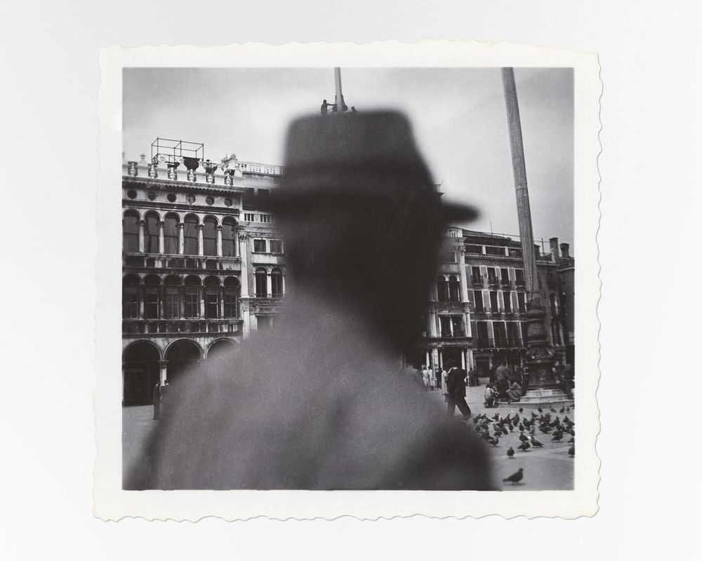 Untitled (blurry man in plaza).  Original public domain image from Saint Louis Art Museum. Digitally enhanced by rawpixel.