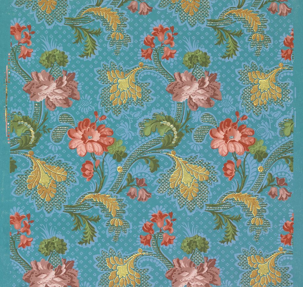 Sidewall, floral wall. Original public domain image from Smithsonian. Digitally enhanced by rawpixel.