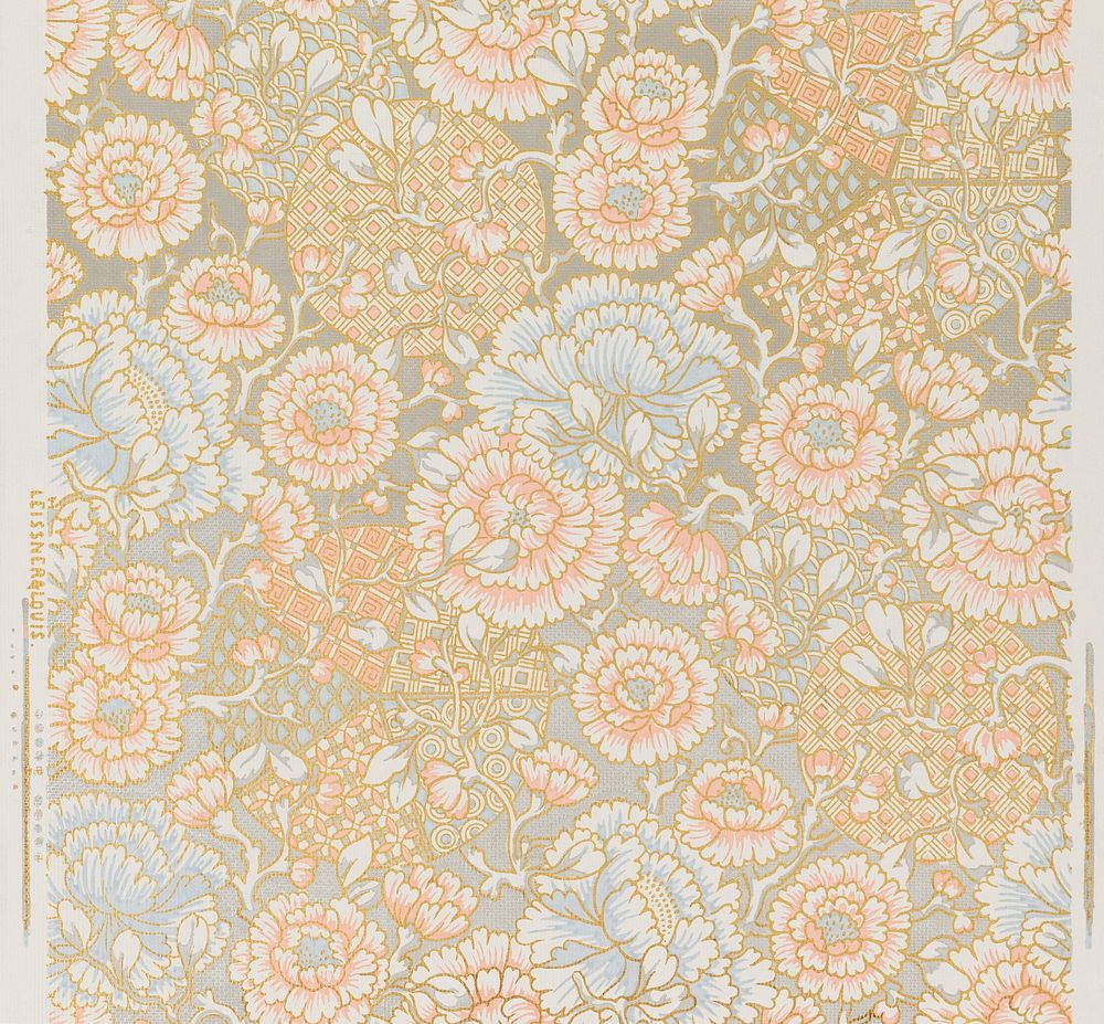 Sidewall, floral pattern. Original public domain image from Smithsonian. Digitally enhanced by rawpixel.