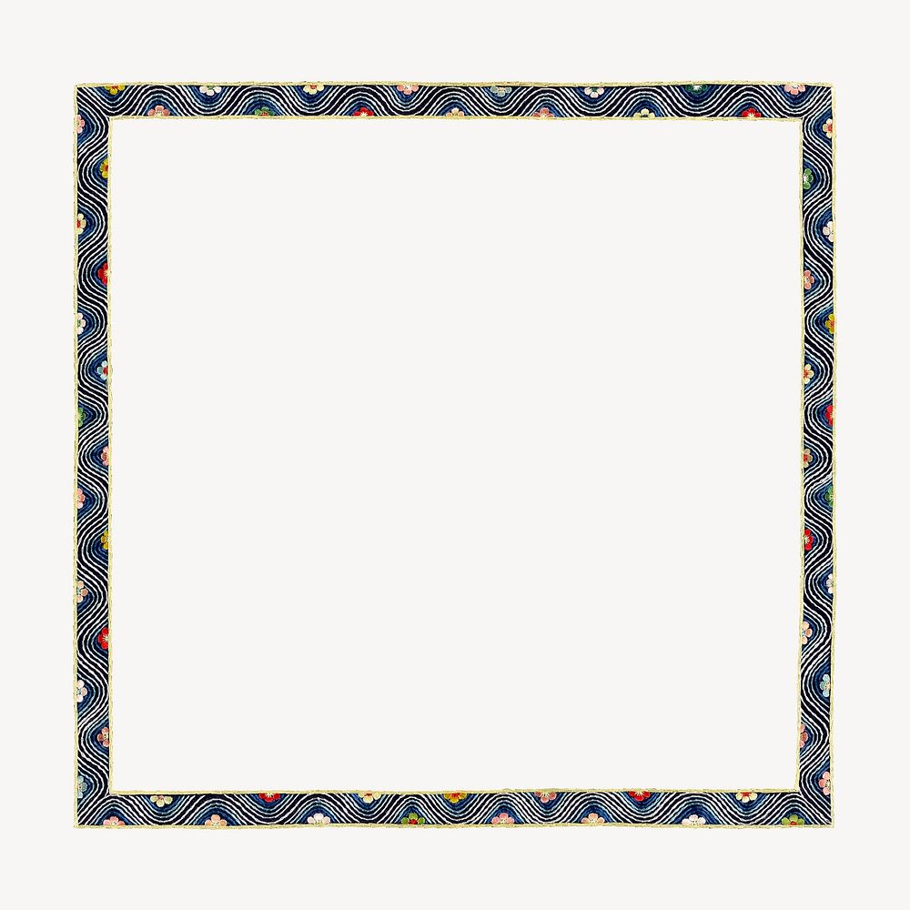 Chinese patterned frame.  Remixed by rawpixel. 