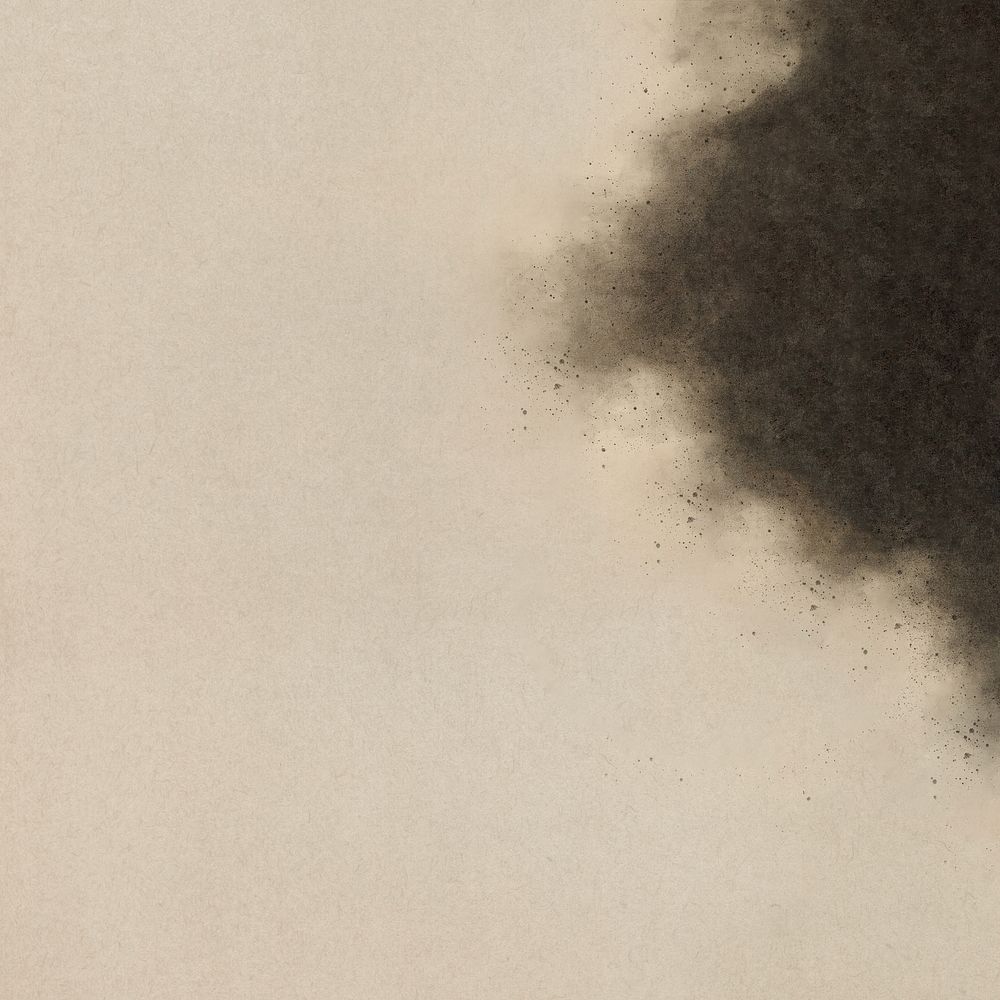 Black smoke border background, beige textured design.  Remixed by rawpixel.