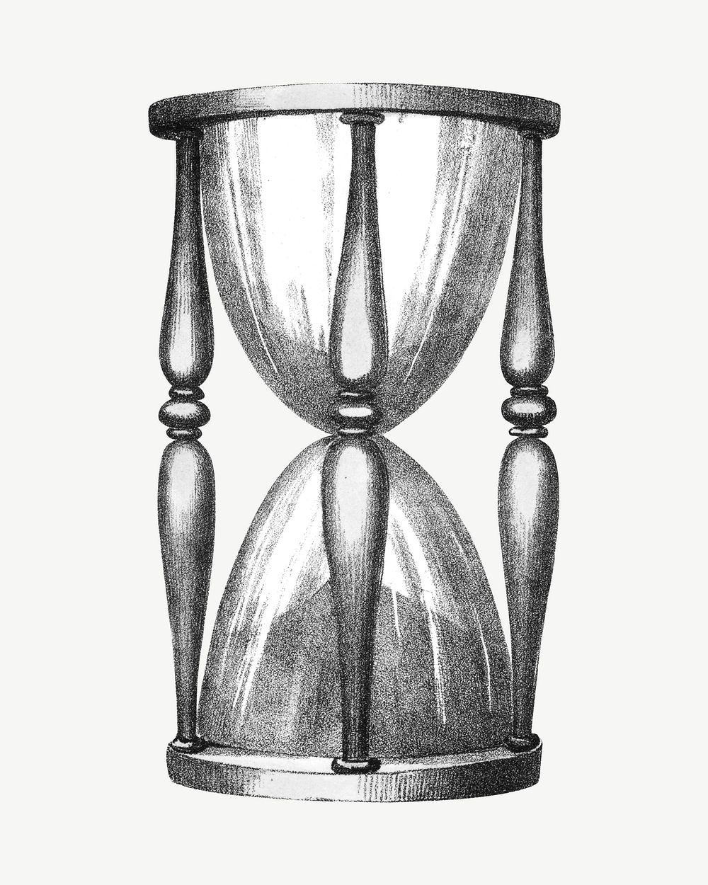 Hourglass, vintage object illustration psd.  Remixed by rawpixel. 