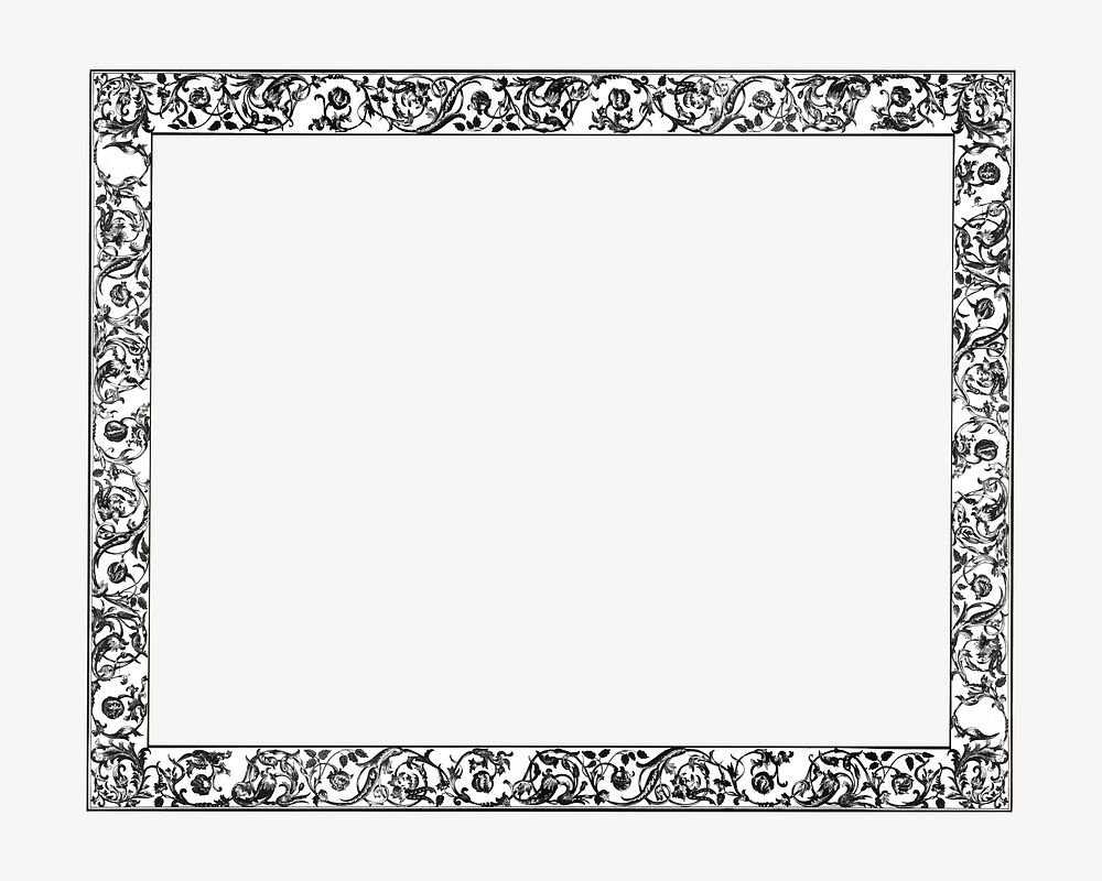 Ornate frame, rectangle shape element.  Remixed by rawpixel. 