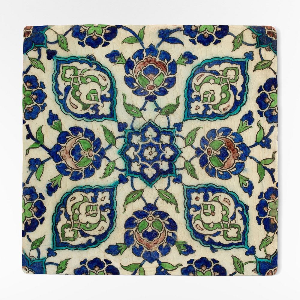 Flower Patterned Wall Tile, Vintage | Premium Photo - Rawpixel