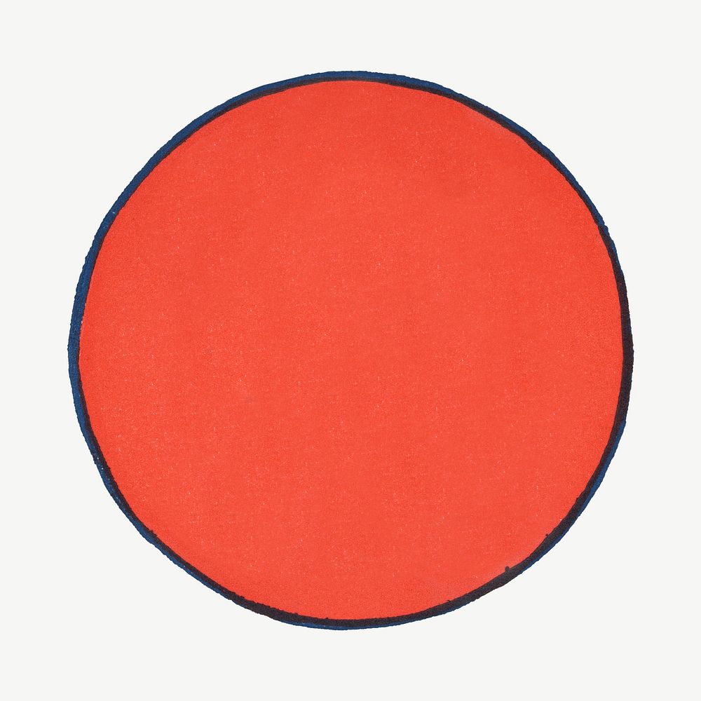 Red circle shape, drawn by Jaroslav Dobrovolsk&yacute; psd.  Remixed by rawpixel. 