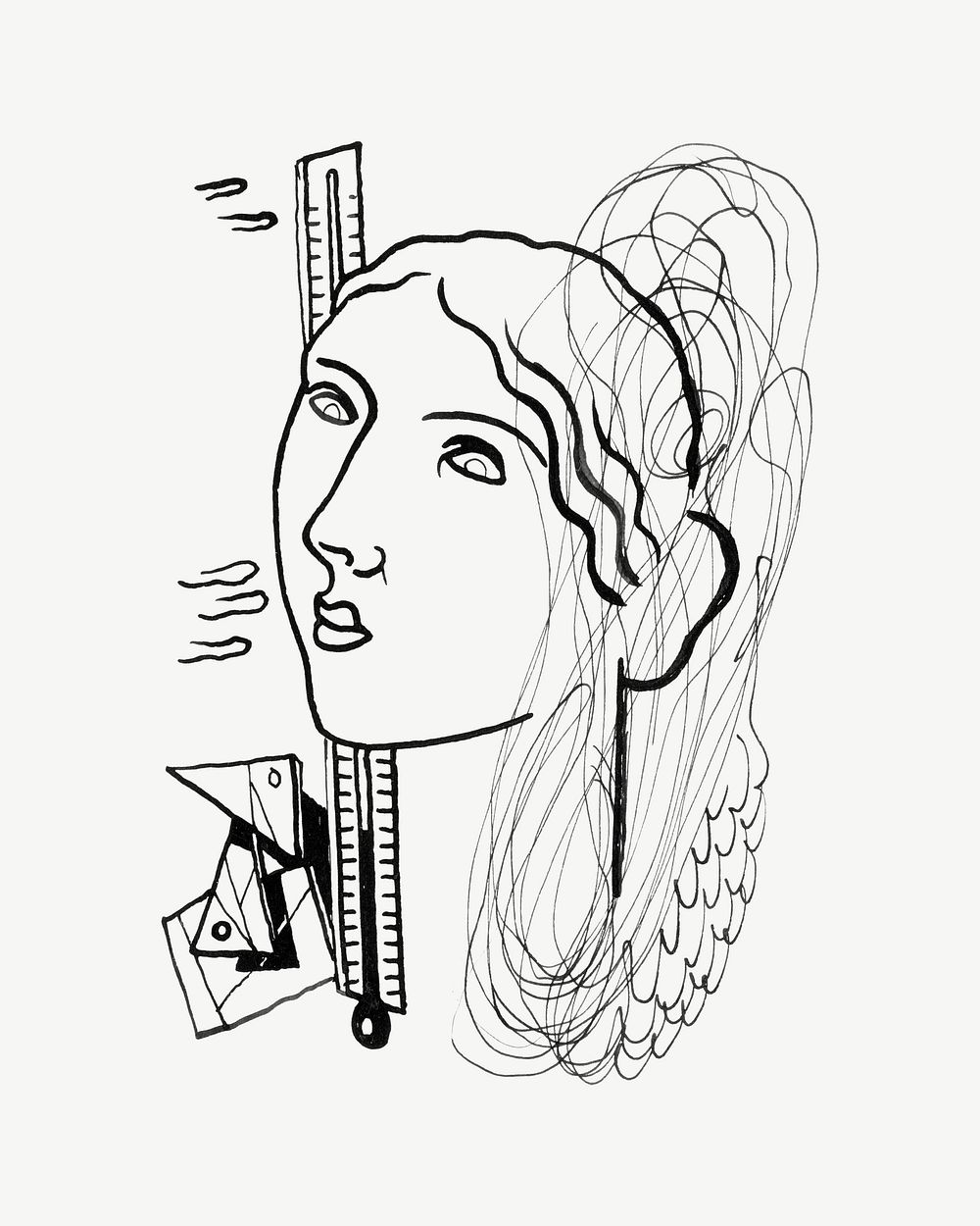 Thermometer woman, vintage illustration by Mikulas Galanda psd.  Remixed by rawpixel. 