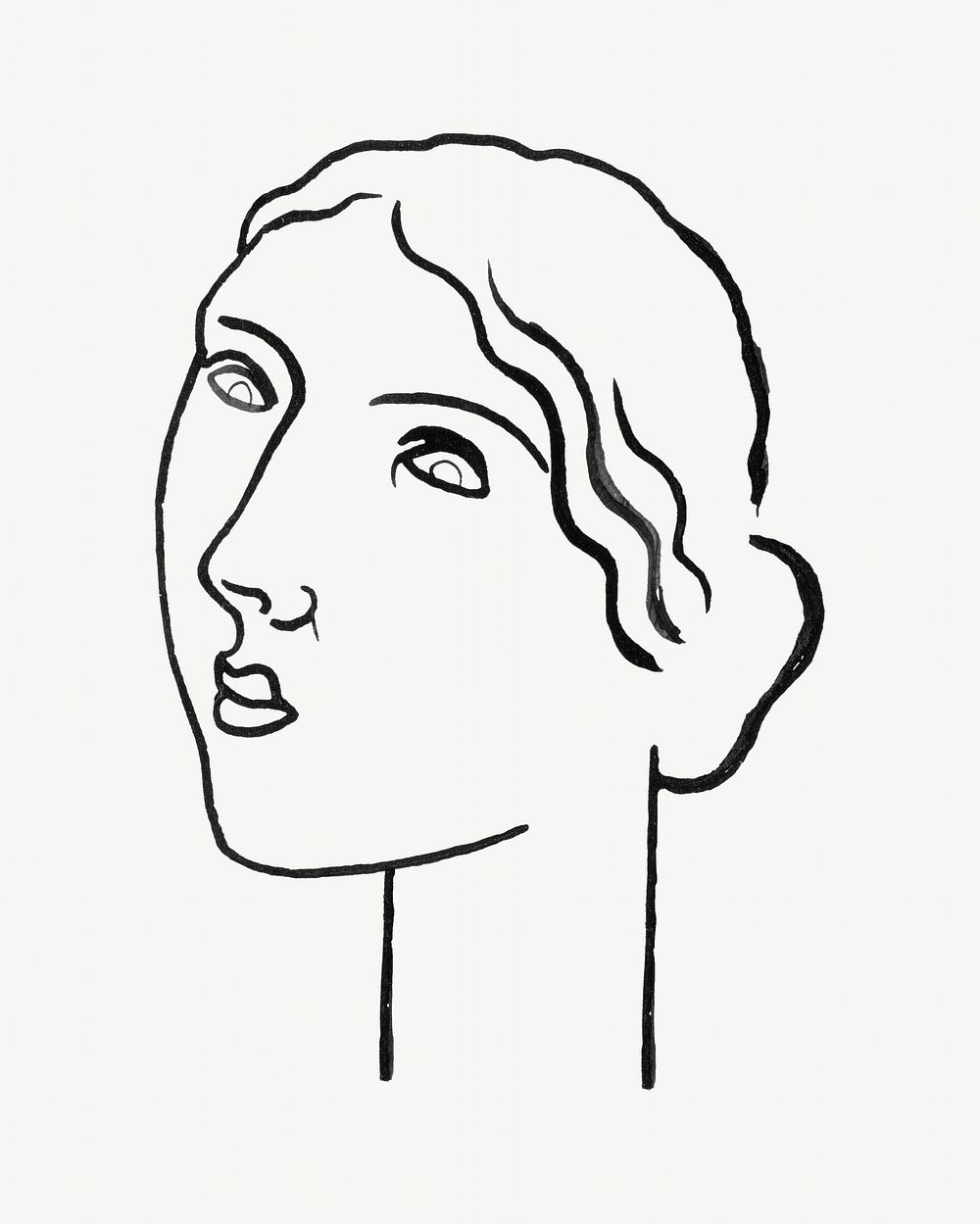 Woman, vintage illustration by Mikulas Galanda.  Remixed by rawpixel. 