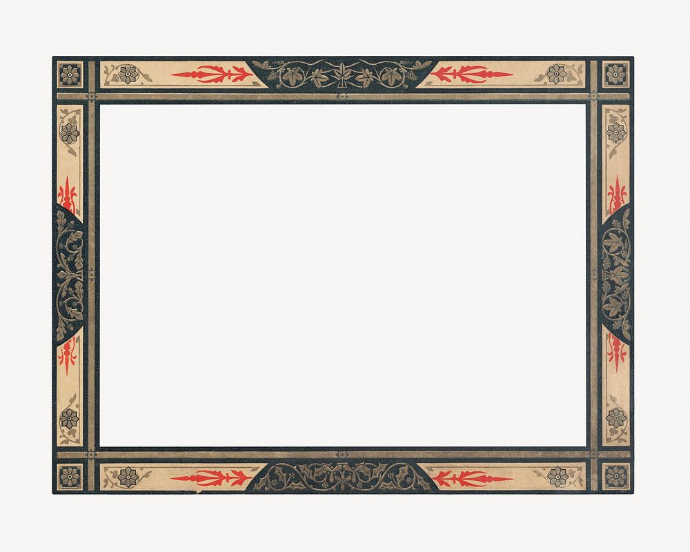 Vintage frame, rectangle design by J. Absolon.  Remixed by rawpixel. 
