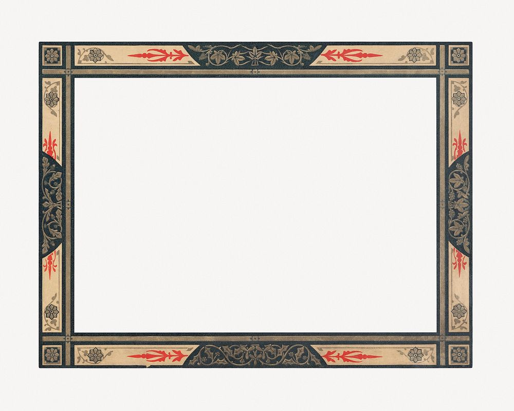 Vintage frame, rectangle design by J. Absolon psd.  Remixed by rawpixel. 