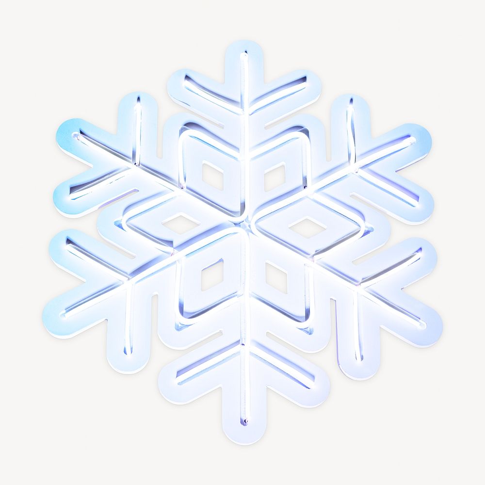 Plastic snowflake image on white