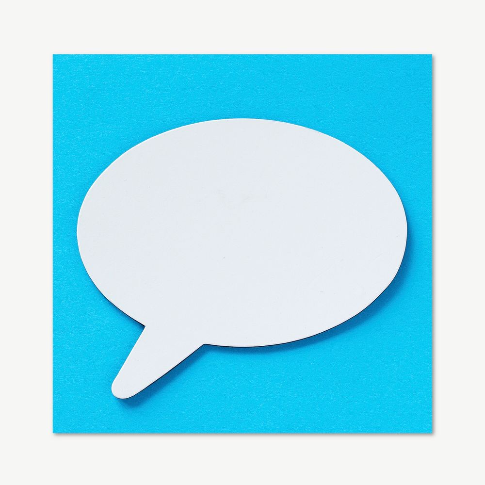 Paper craft speech bubble isolated object psd