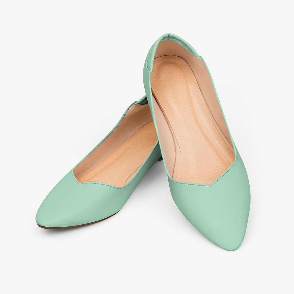Green high heels mockup, women&rsquo;s shoes fashion psd