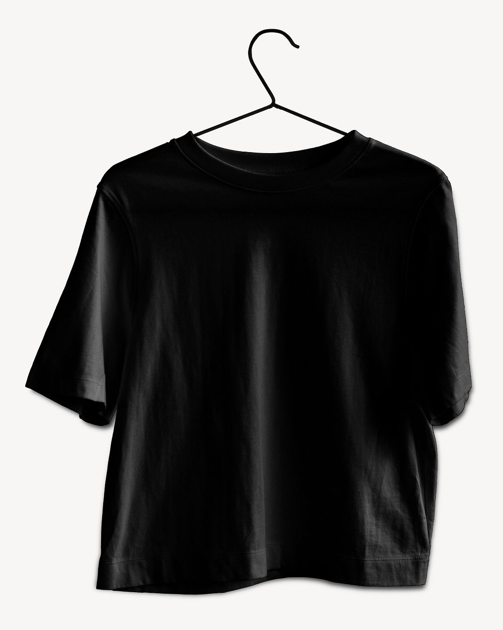 Black t-shirt on hanger isolated design