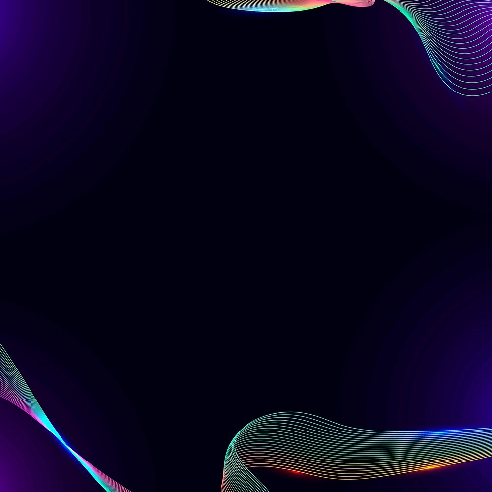 Neon purple gradient background, abstract border