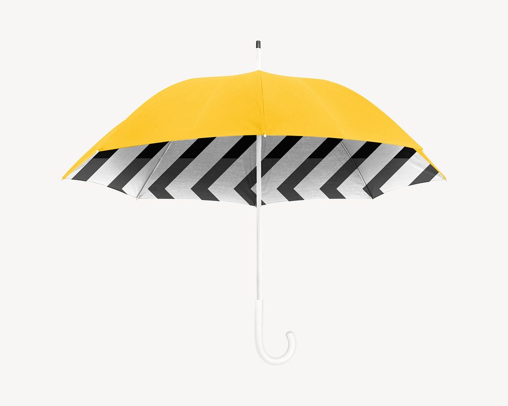 Yellow umbrella isolated design