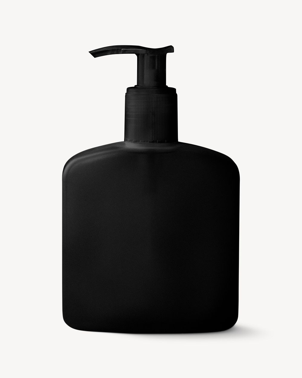 Black pump bottle isolated design