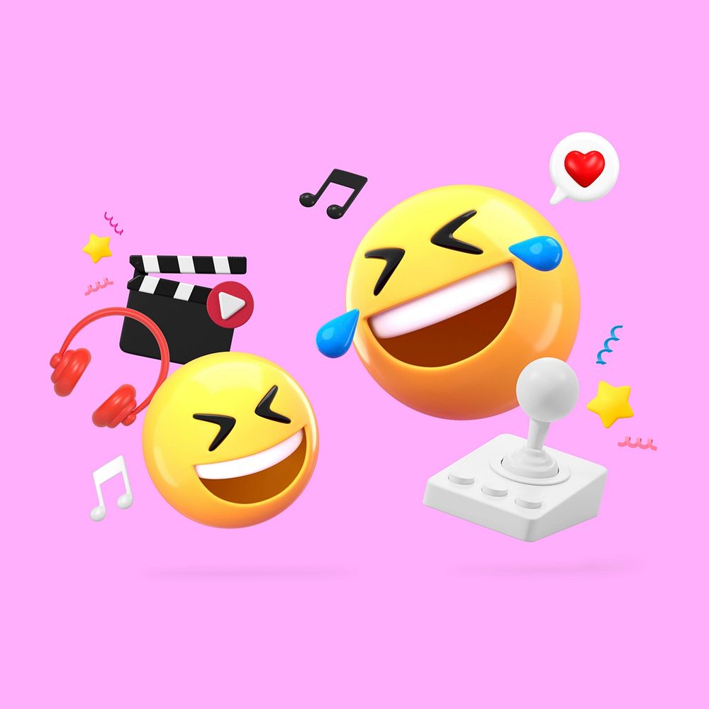 3D entertainment emoticons, gaming and media