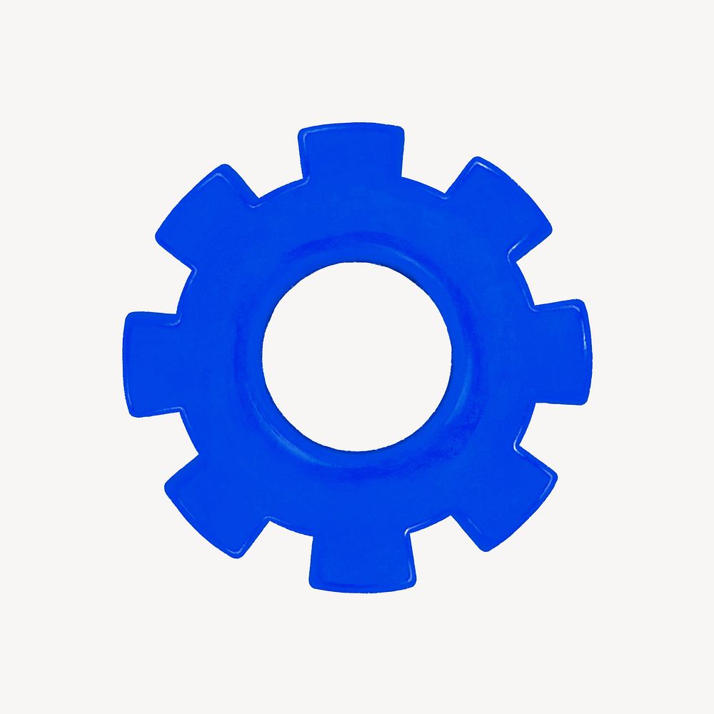 Blue cogwheel, business graphic