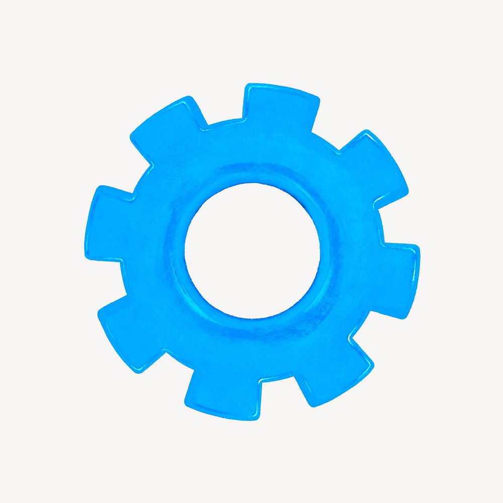 Blue cogwheel, business graphic