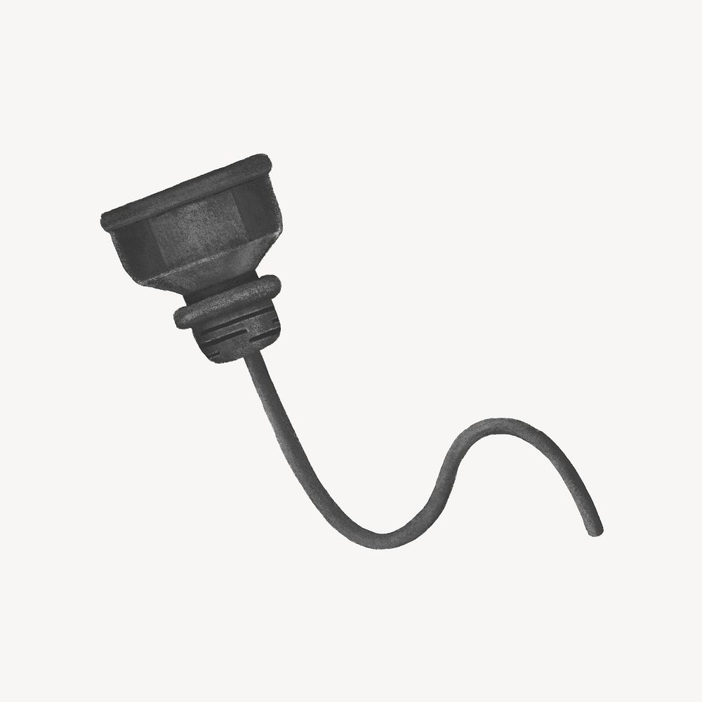 Black plug cord illustration