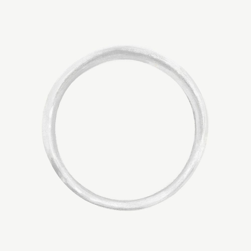 Silver ring, circle shape psd