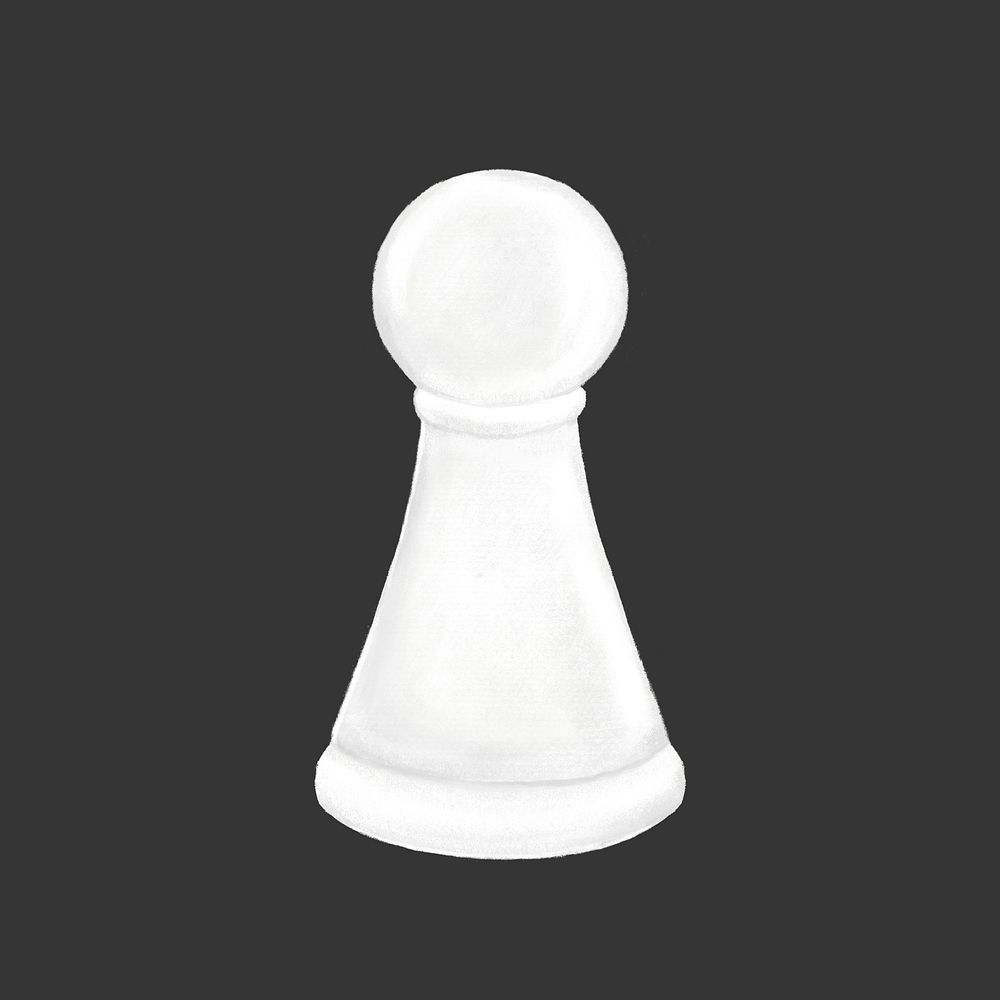 White pawn chess piece illustration