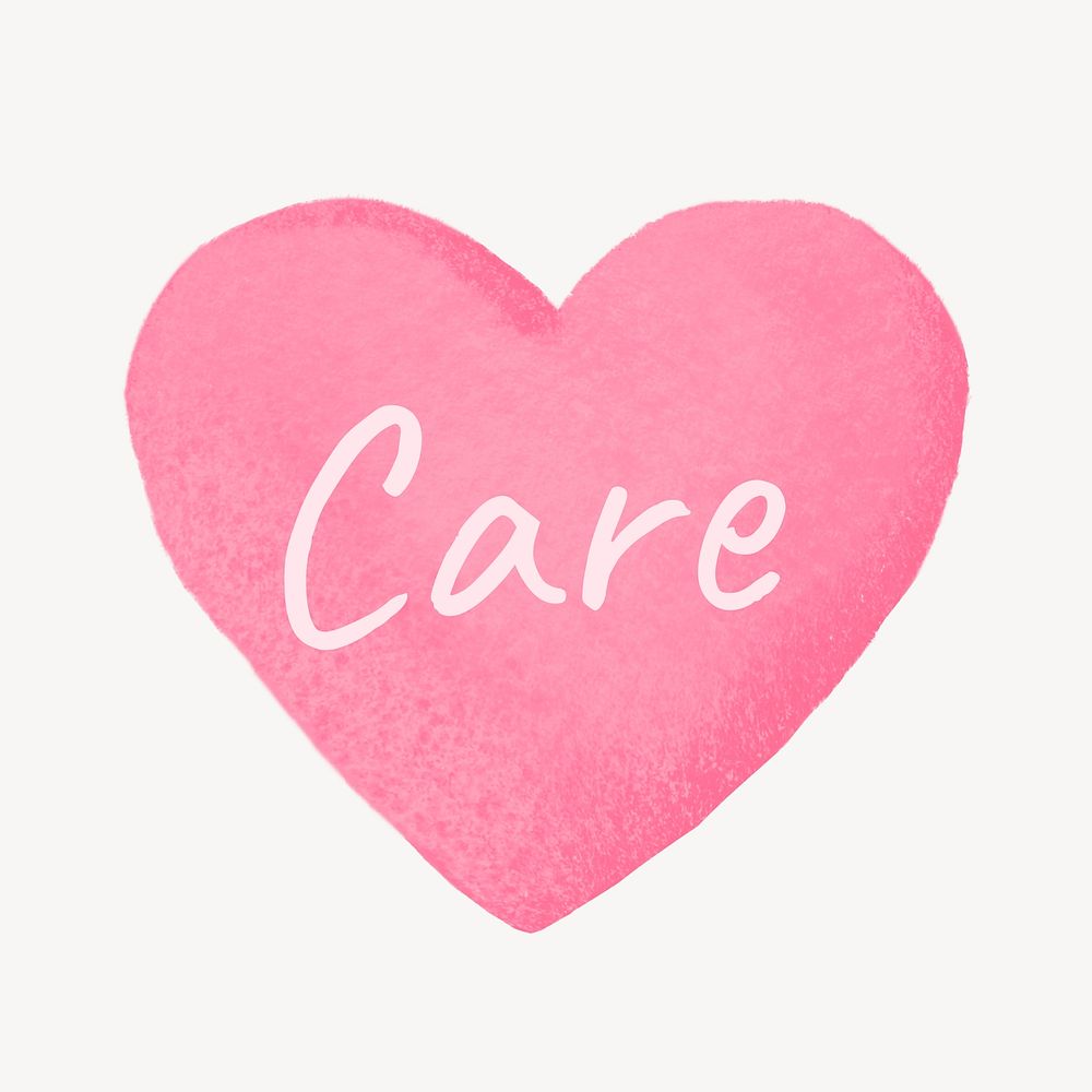 Self-care heart shape