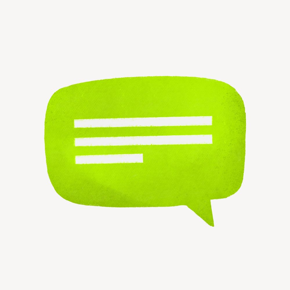 Green speech bubble Premium Photo rawpixel