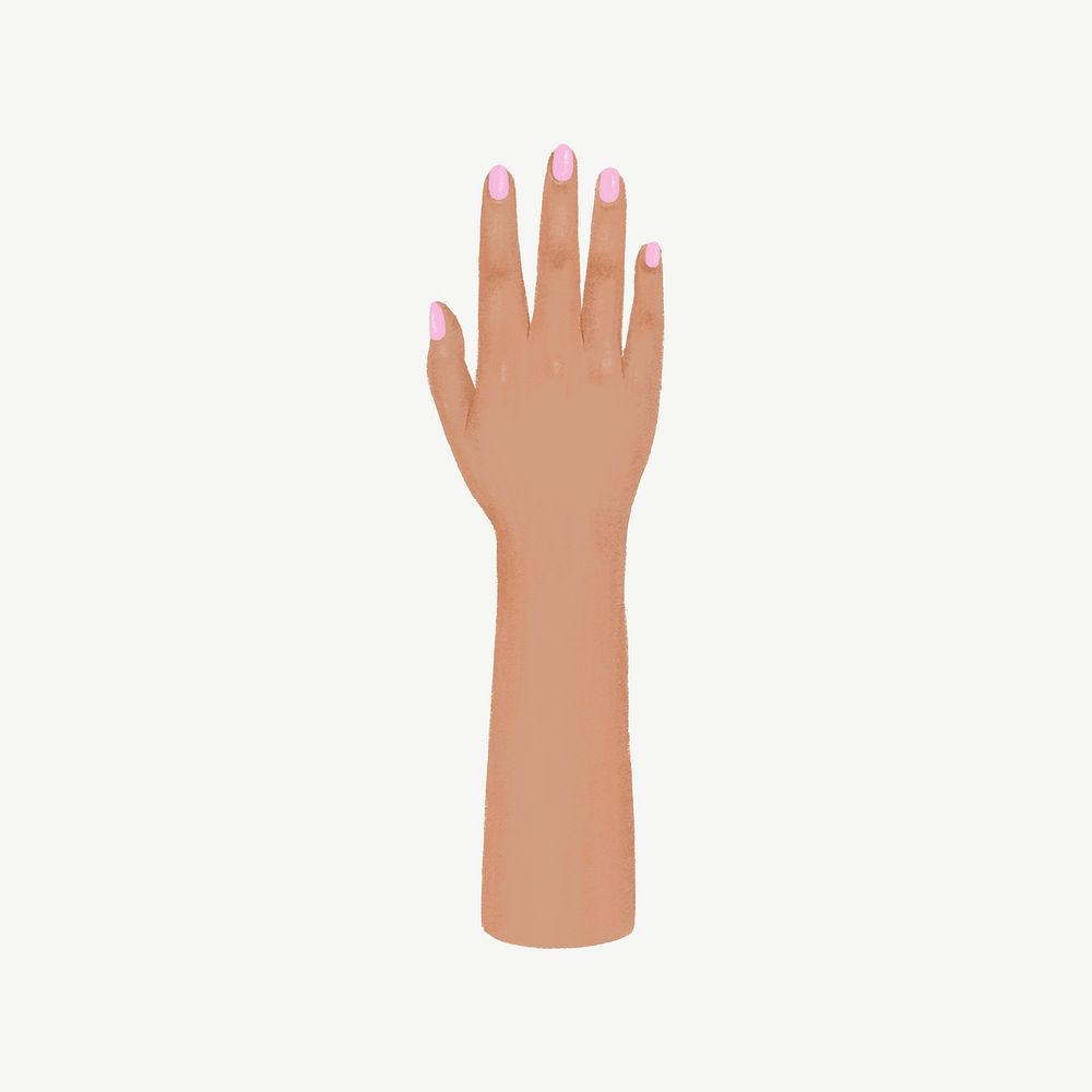 Woman's hand, gesture illustration psd