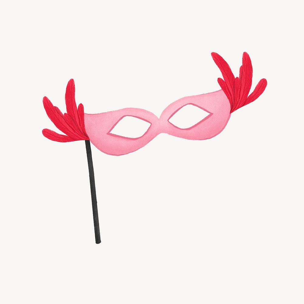 Pink masquerade mask illustration