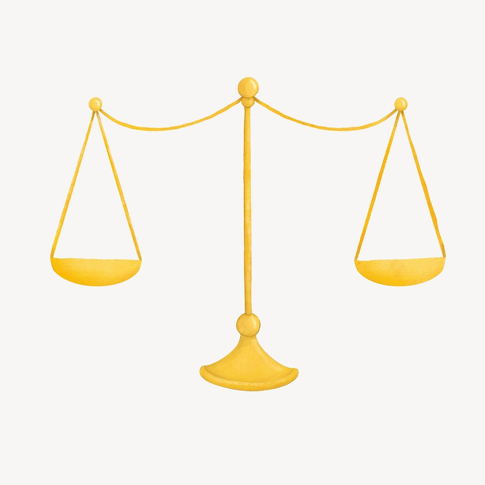 Gold justice scales illustration | Premium Photo - rawpixel