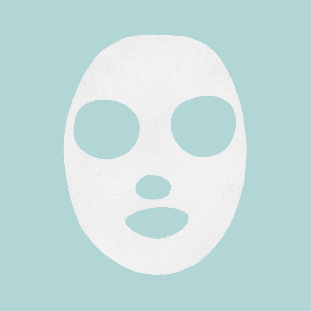 Face mask skincare, beauty illustration