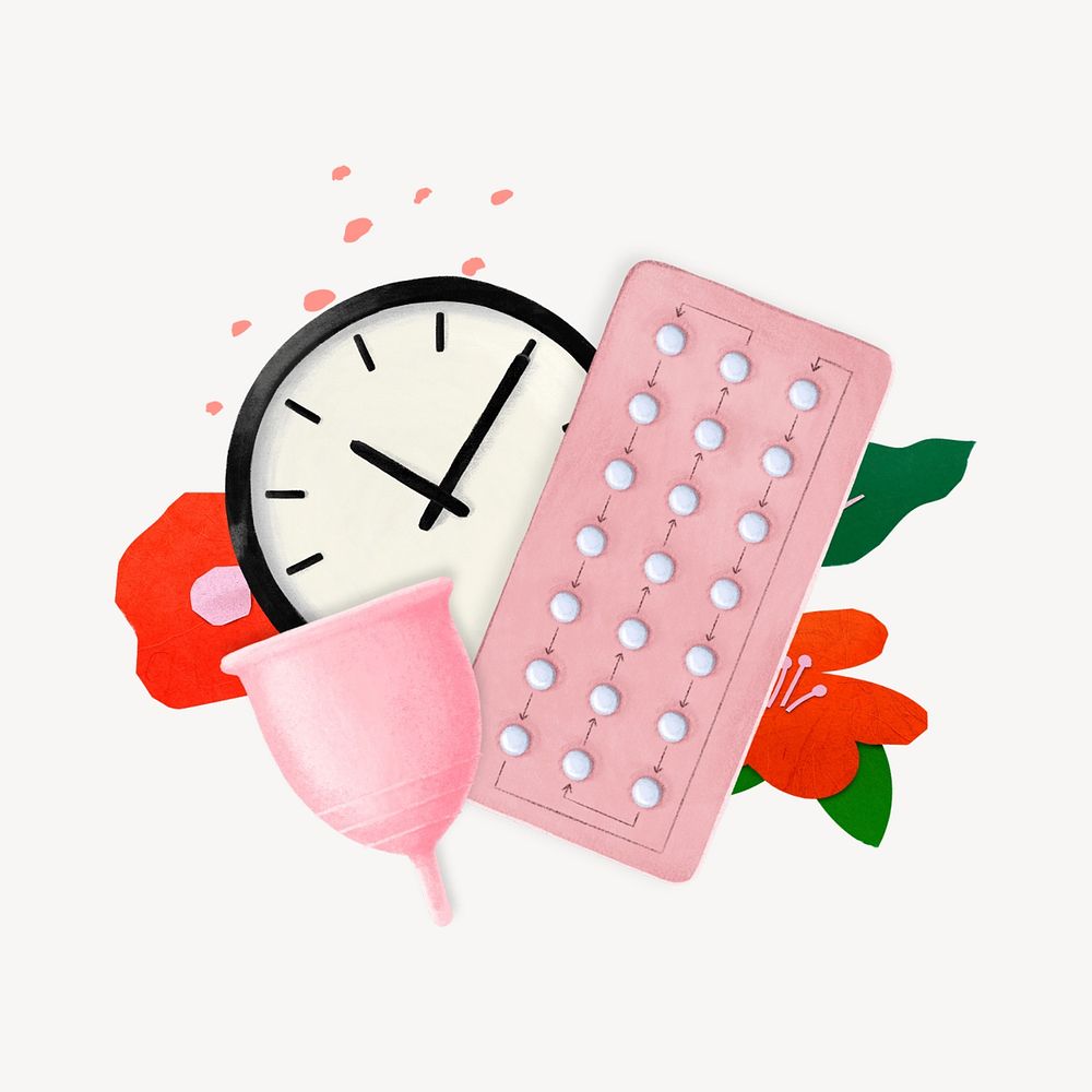 Birth control, menstrual cup, women's health remix