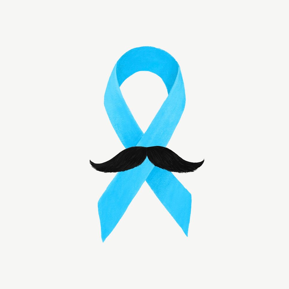 Blue ribbon, cancer awareness illustration psd