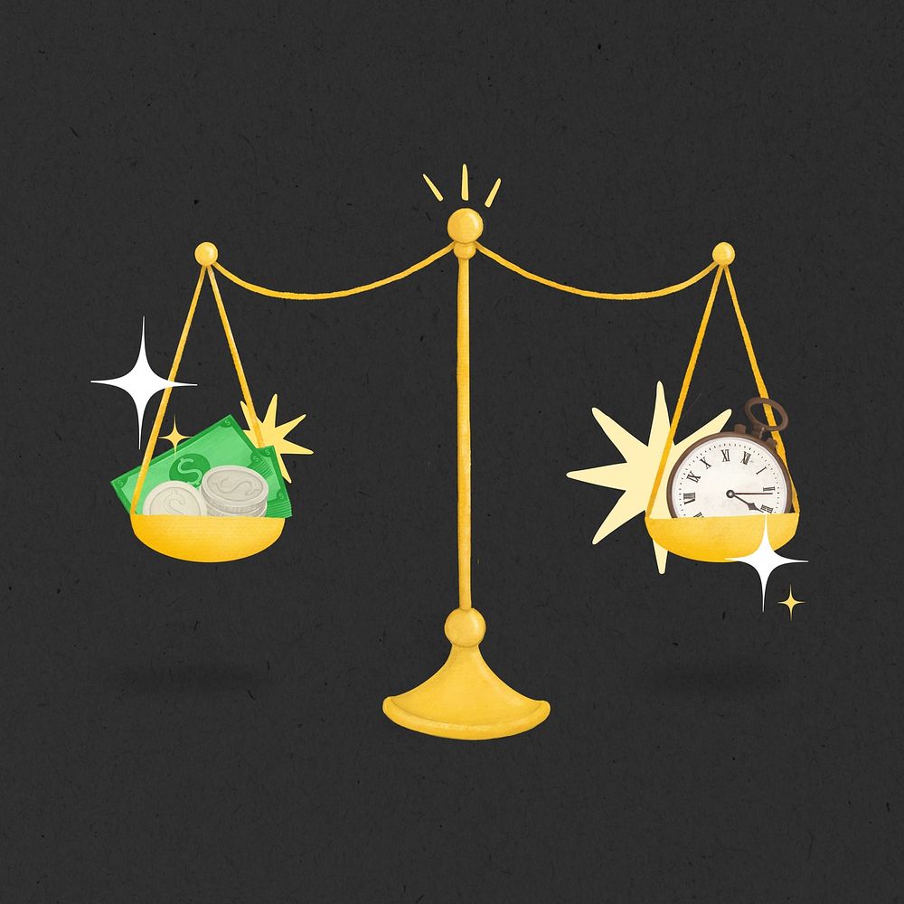 Time & money scales, finance remix