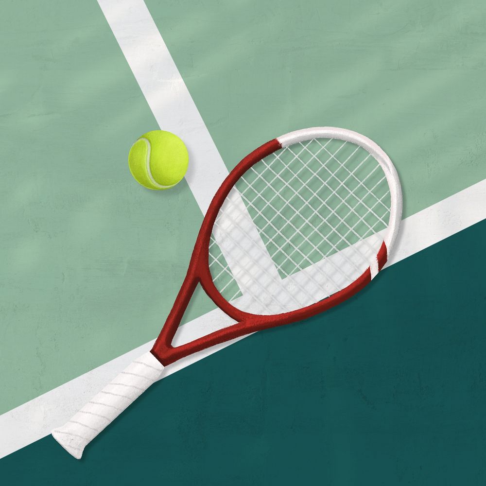 Tennis racket aesthetic, sport illustration | Premium Photo - rawpixel