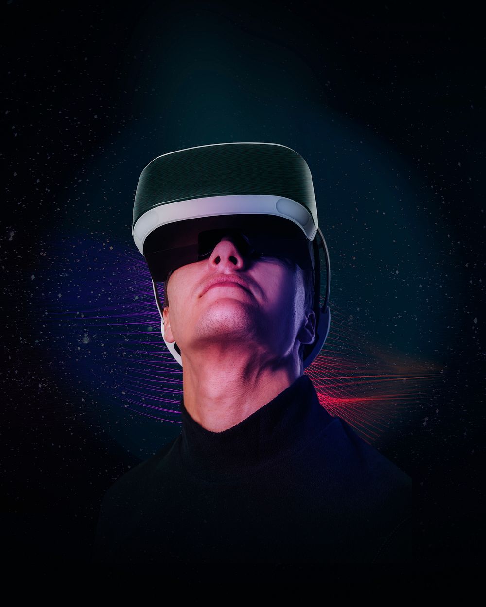 3D VR glasses psd mockup smart technology