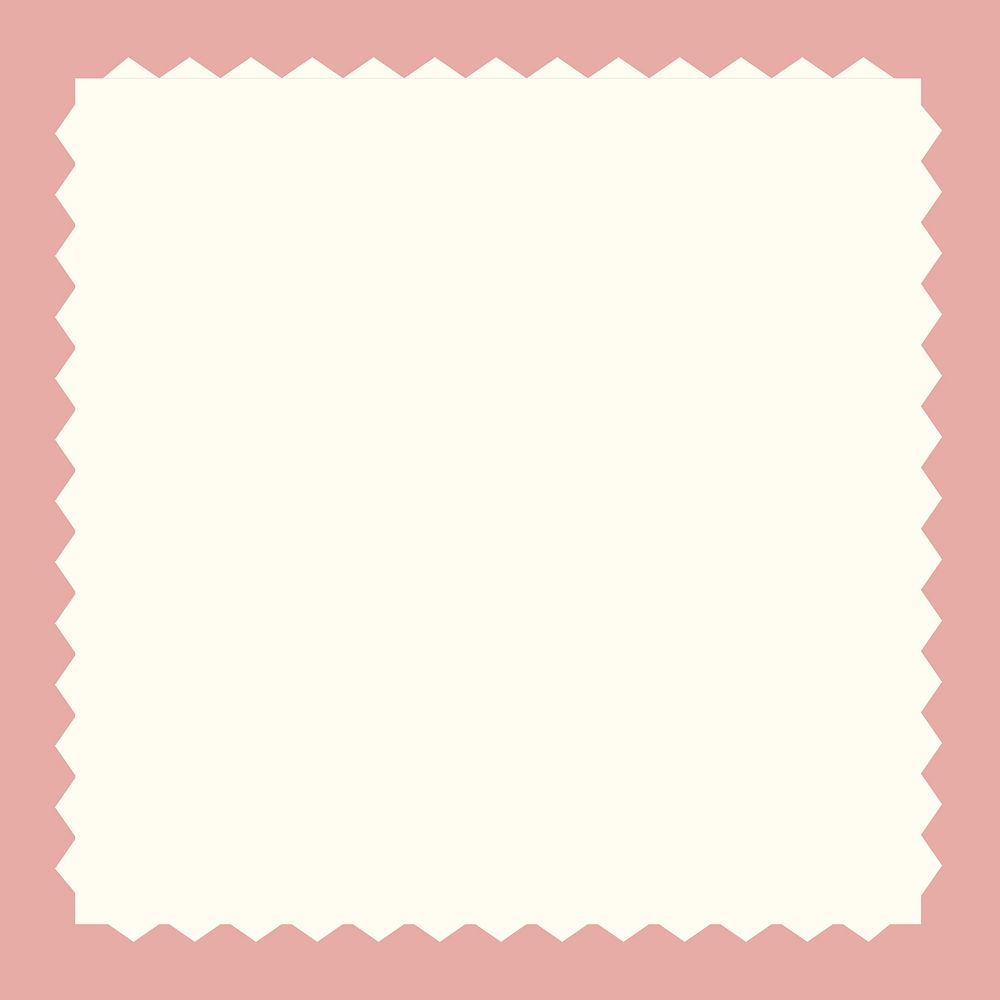 Pink zig-zag frame background, beige design