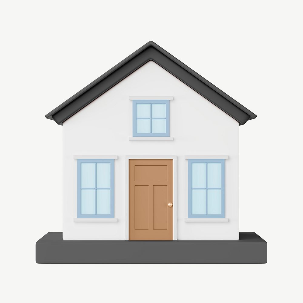 Simple home model, 3D illustration psd