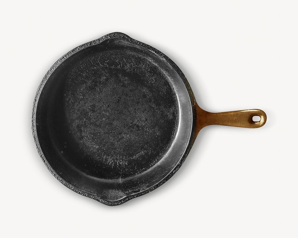 Metal skillet, isolated object