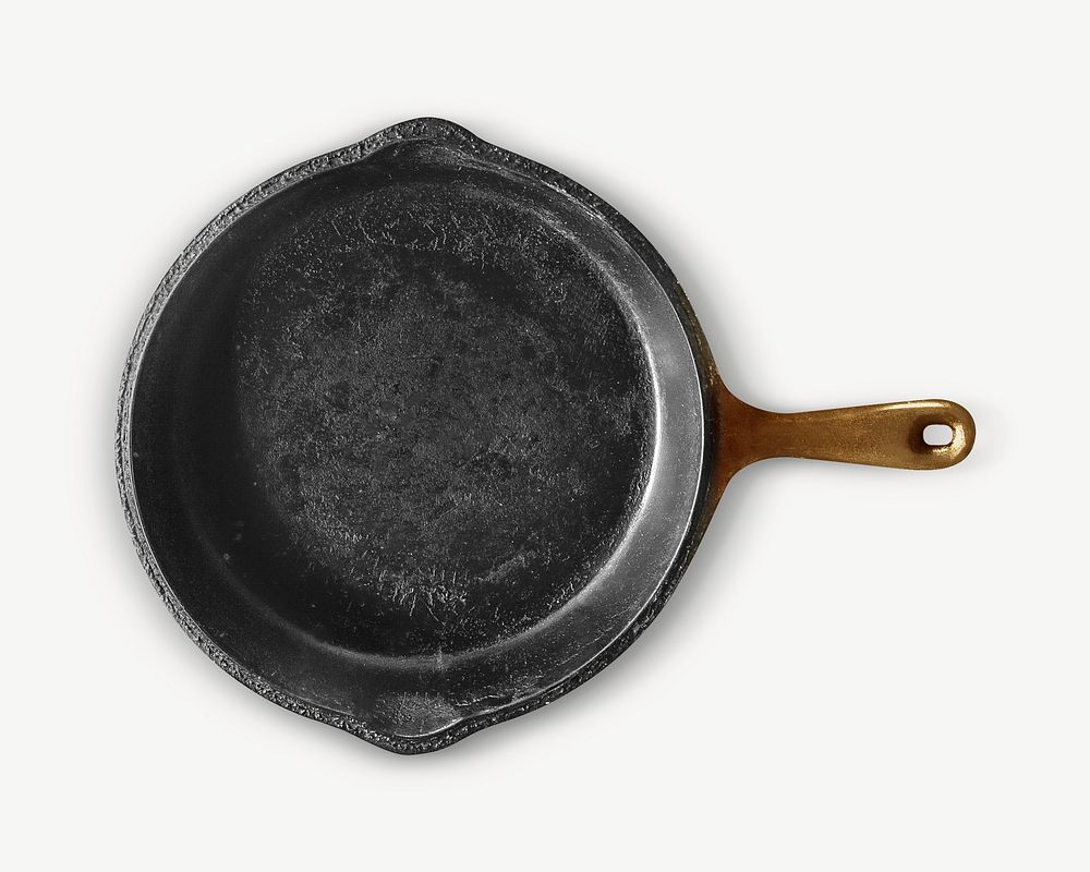 Metal skillet isolated object psd