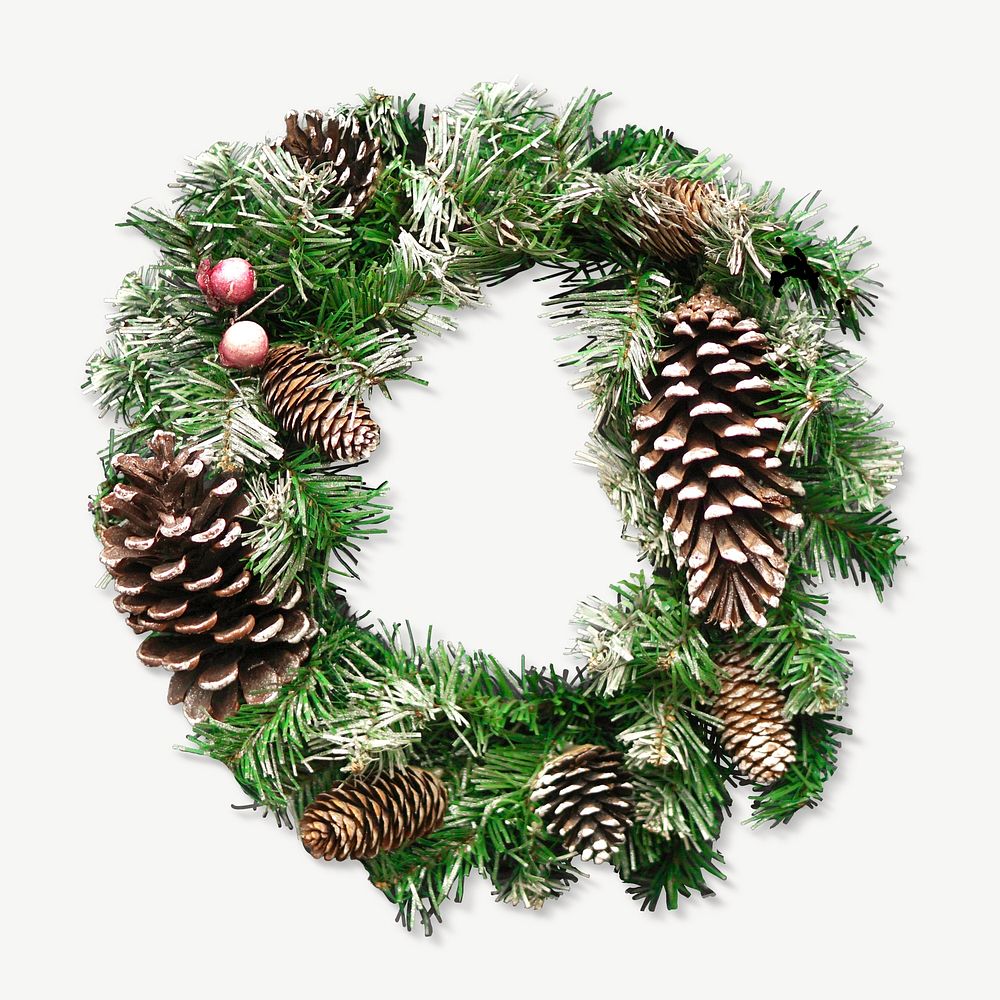 Christmas wreath design element psd