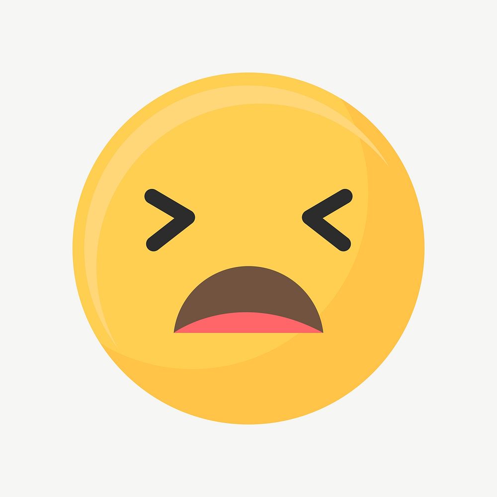 Squinting emoticon psd