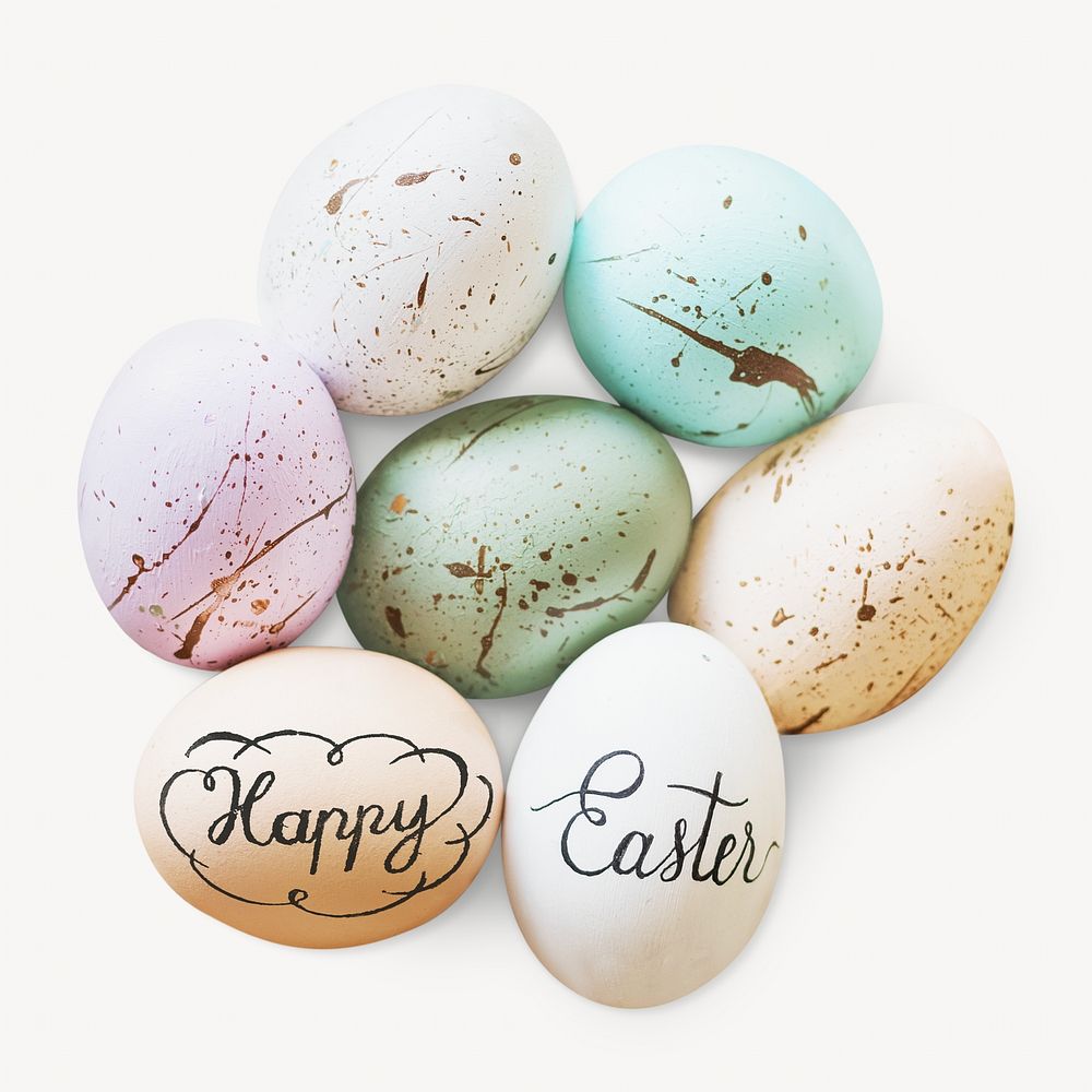 Easter eggs, isolated object on white
