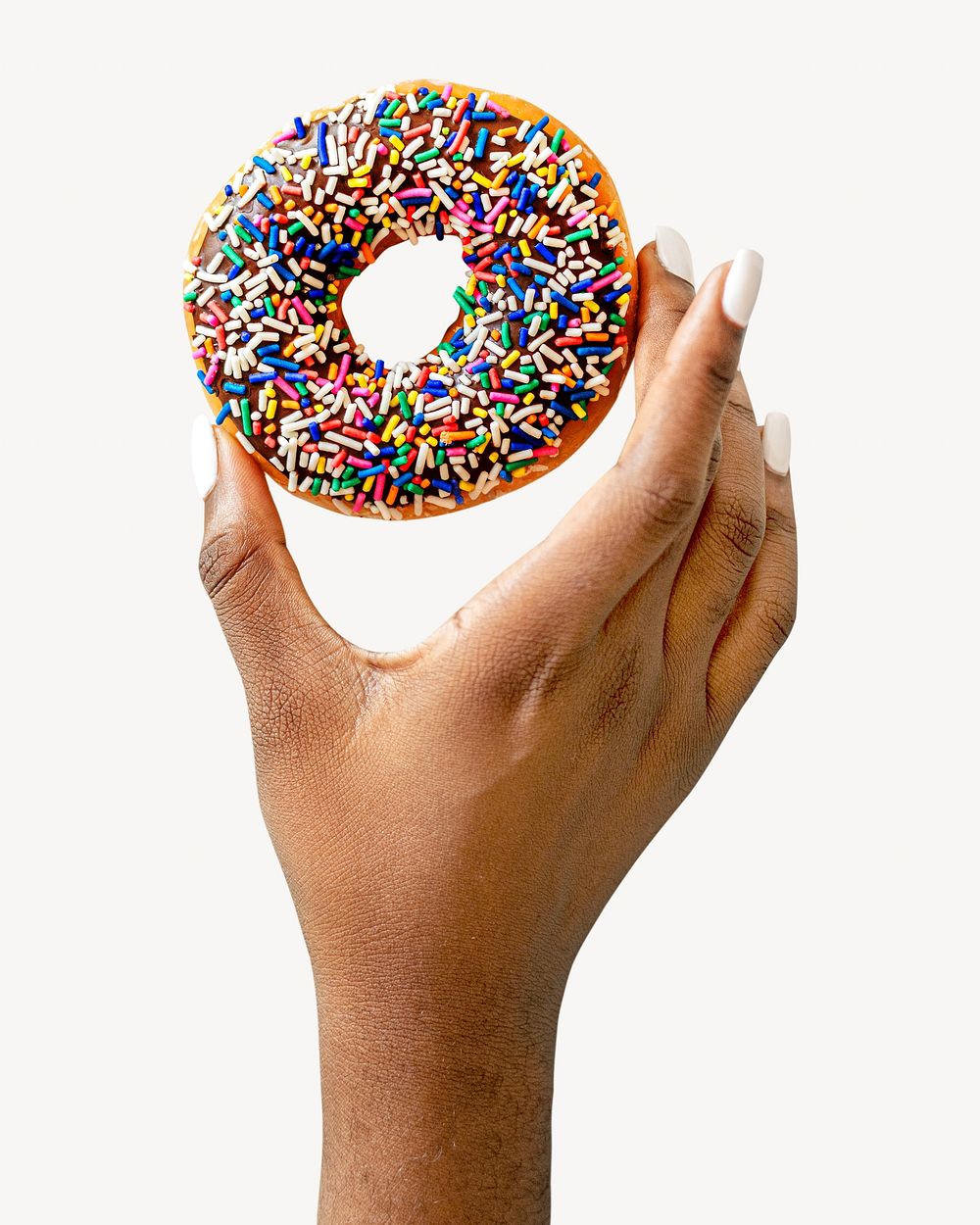 Hand holding donut image