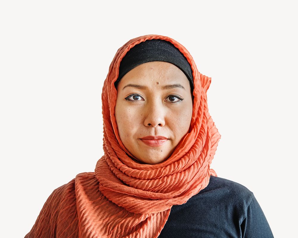 Muslim woman in hijab isolated image