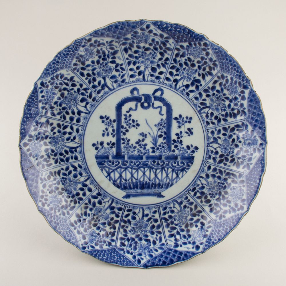 Plate with flower basket